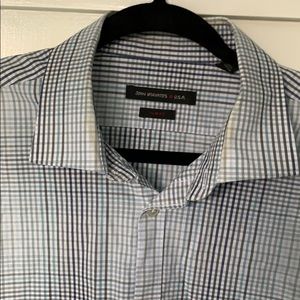 John Varvatos Striped Long Sleeve Button Up